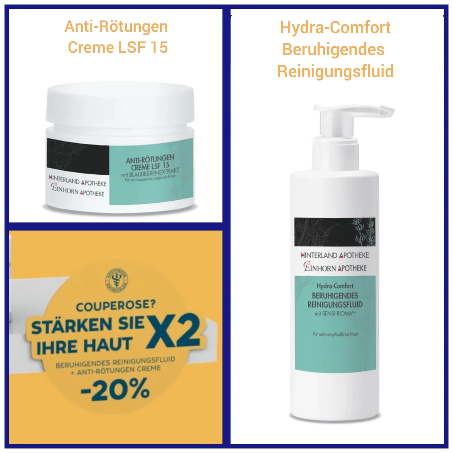 AKTION Anti-Rötungen: Set Reinigungsfluid+Creme