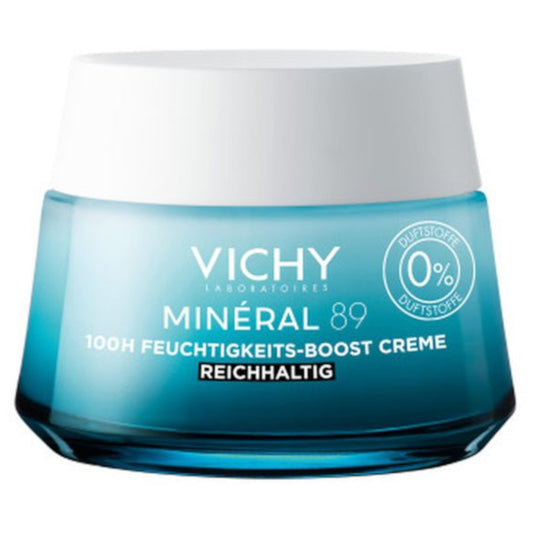 Die Hinterland Apotheke Vichy Mineral 89 Feuchtigkeitscreme Reichhaltig (ohne Duftstoffe) ist eine reichhaltige, duftstofffreie Feuchtigkeitspflege - ideal für empfindliche Haut.