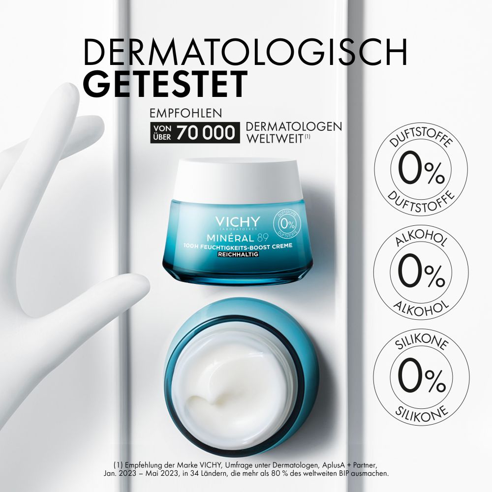 Vichy Mineral 89 Feuchtigkeitscreme Reichhaltig (ohne Duftstoffe)