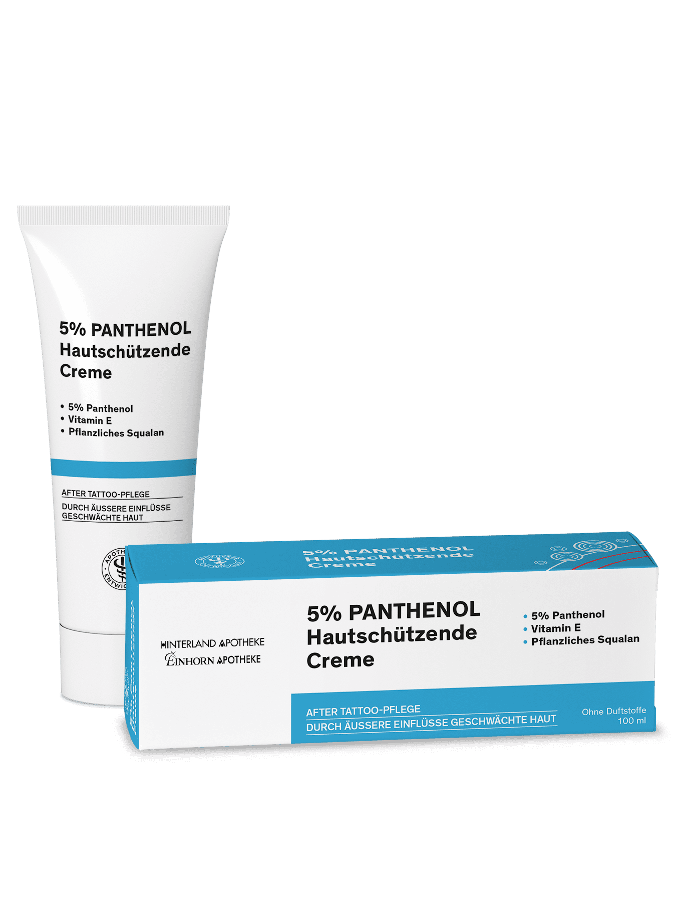 Hautschützende Creme mit 5% Panthenol in der Tube