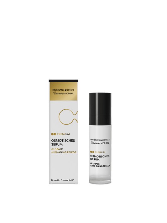 Osmotisches Serum im Glasflakon mit Pumpspender