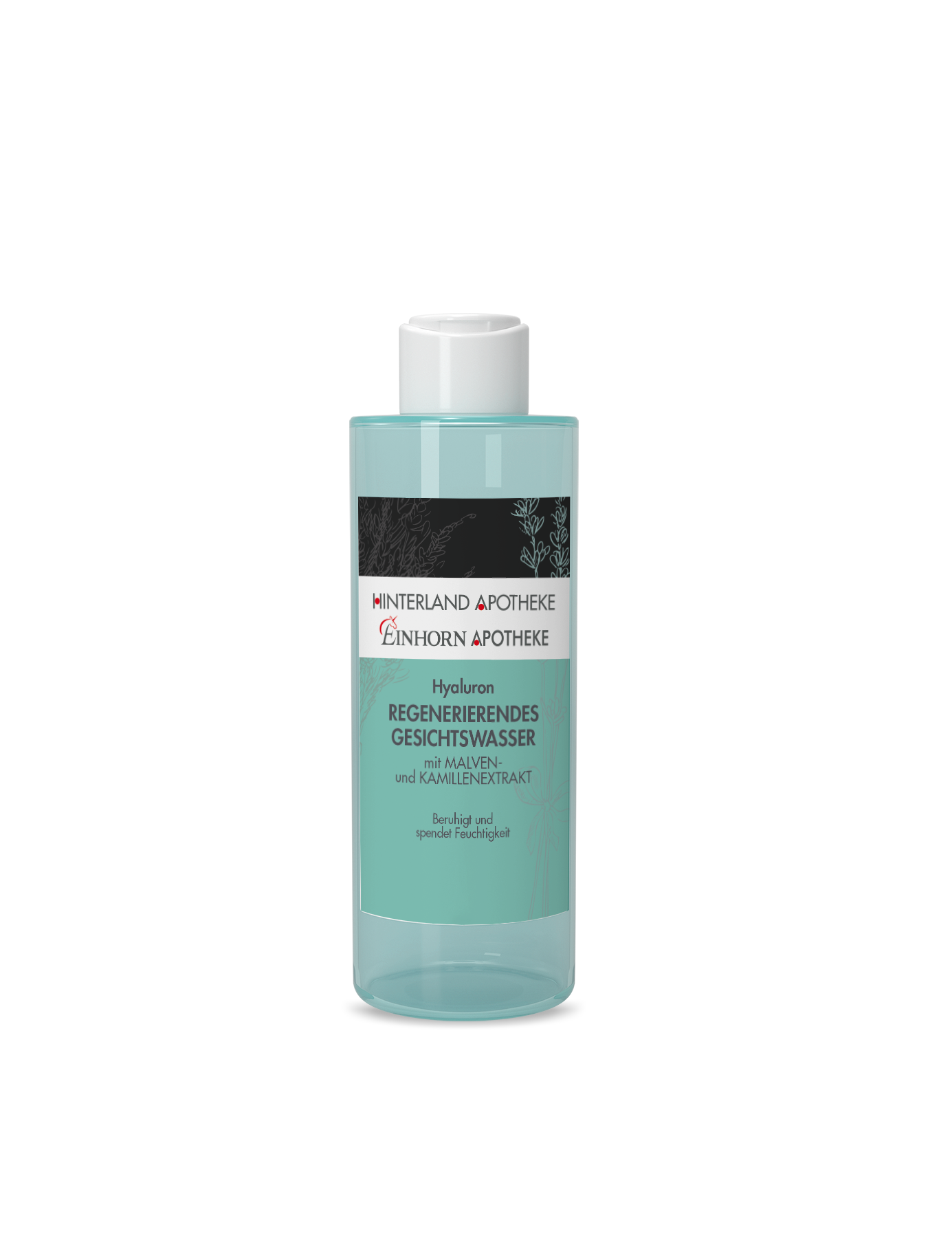 Hyaluron regenerierendes Gesichtswasser im 200ml Flakon aus recyceltem Kunststoff