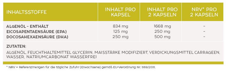Omega 3 vegan