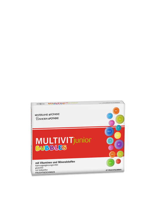 MultivitJunior Bubbles mit Vitaminen und Mineralstoffen im Blister